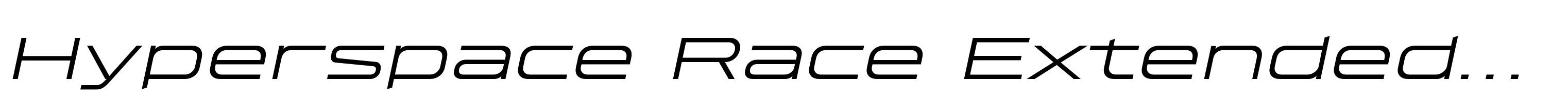 Hyperspace Race Extended Light Italic